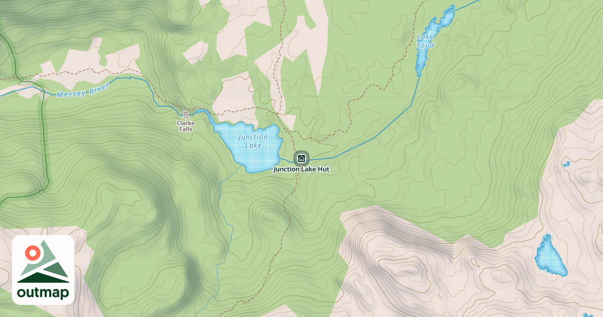Map of Junction Lake Hut
