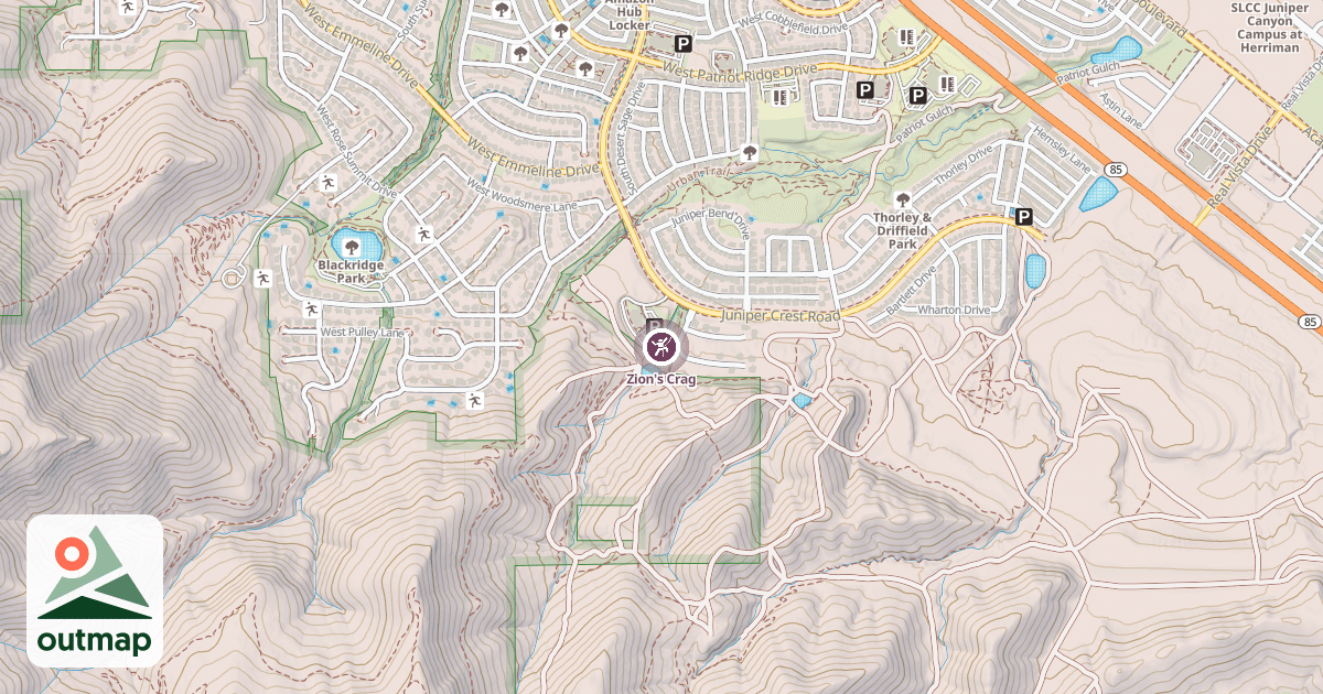 Map of Zion's Crag