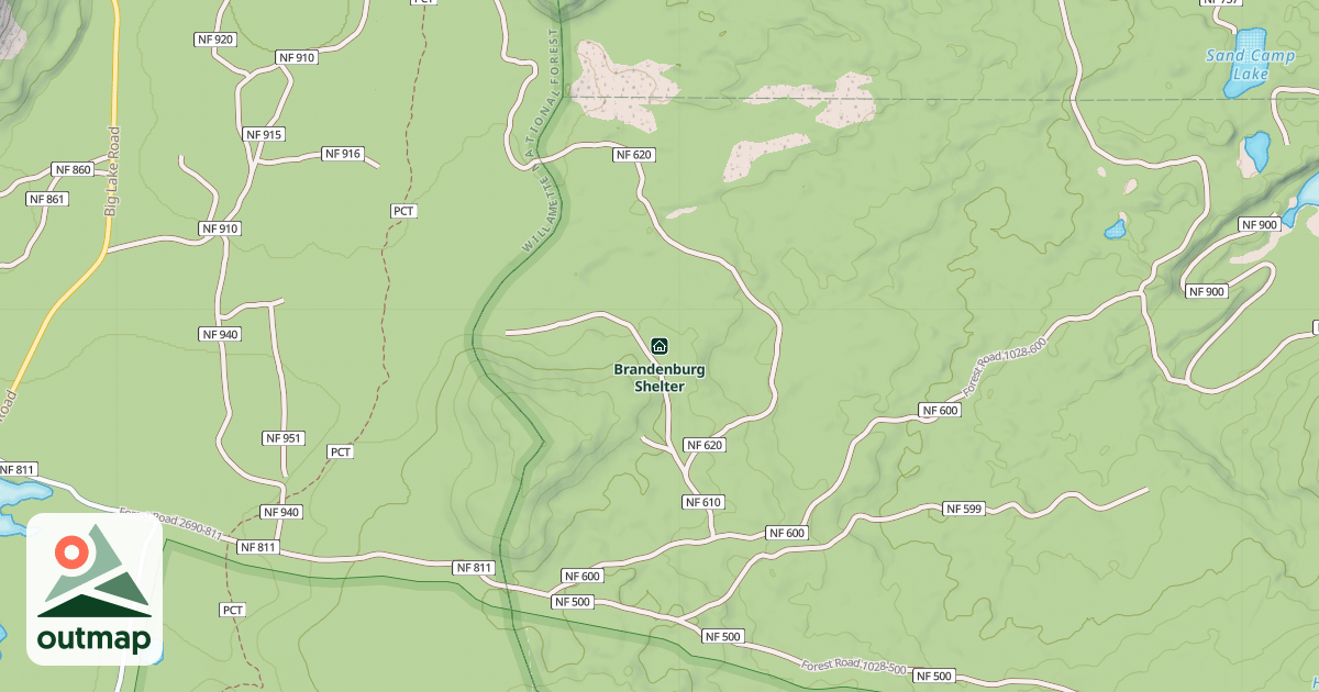 Map of Brandenburg Shelter