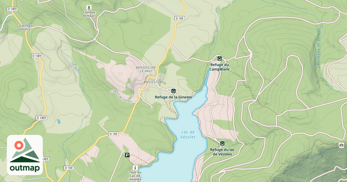 Map of Refuge de la Gineste