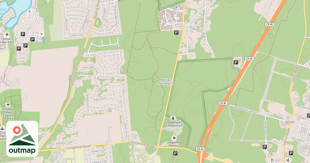 Map of West Face Overhang