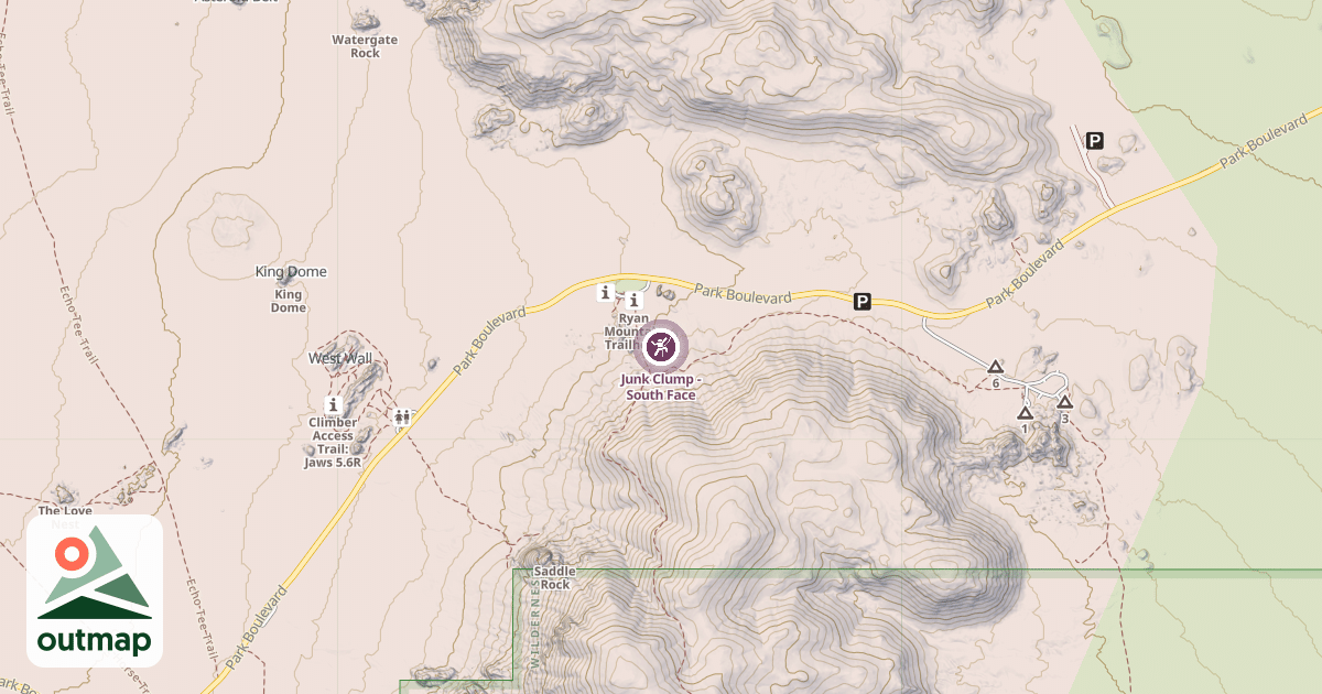 Map of Junk Clump - South Face