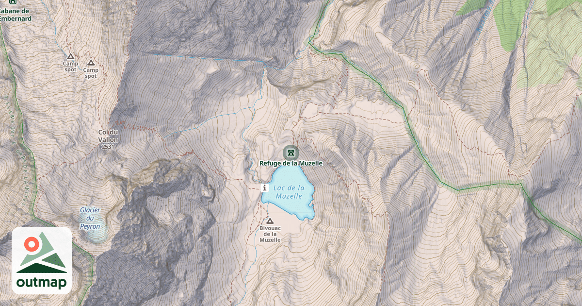 Map of Refuge de la Muzelle