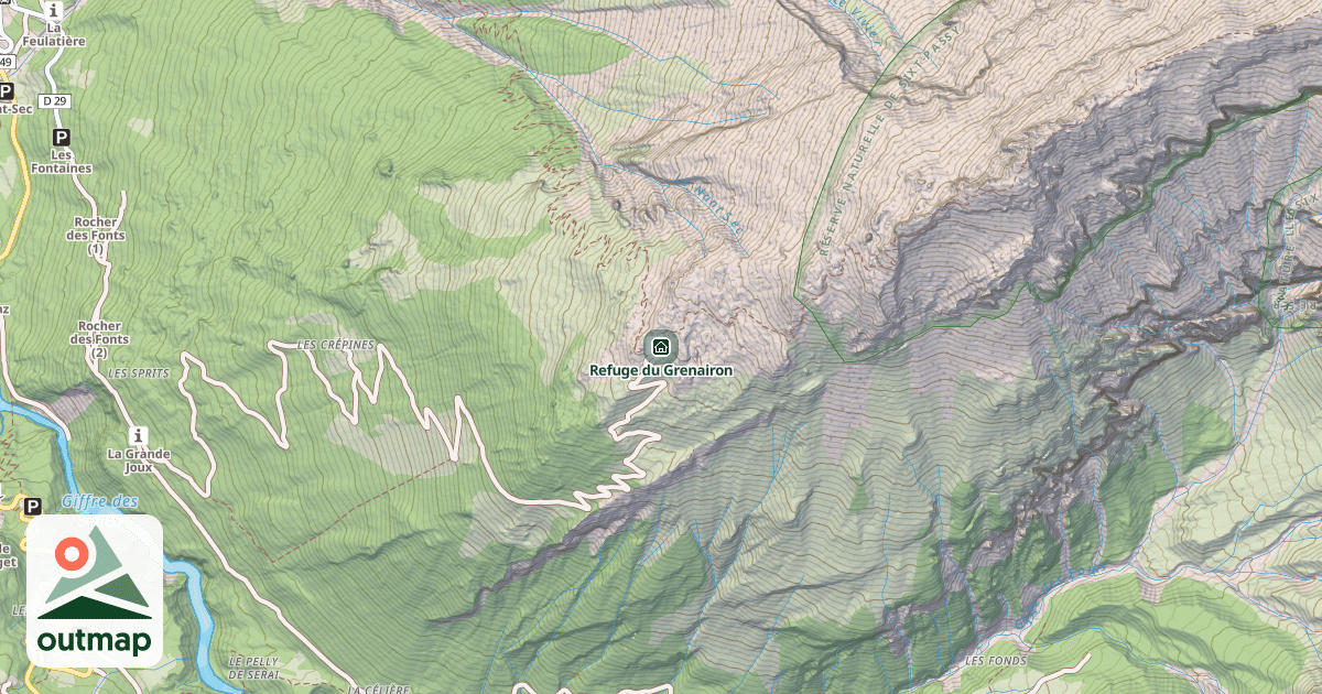 Map of Refuge du Grenairon