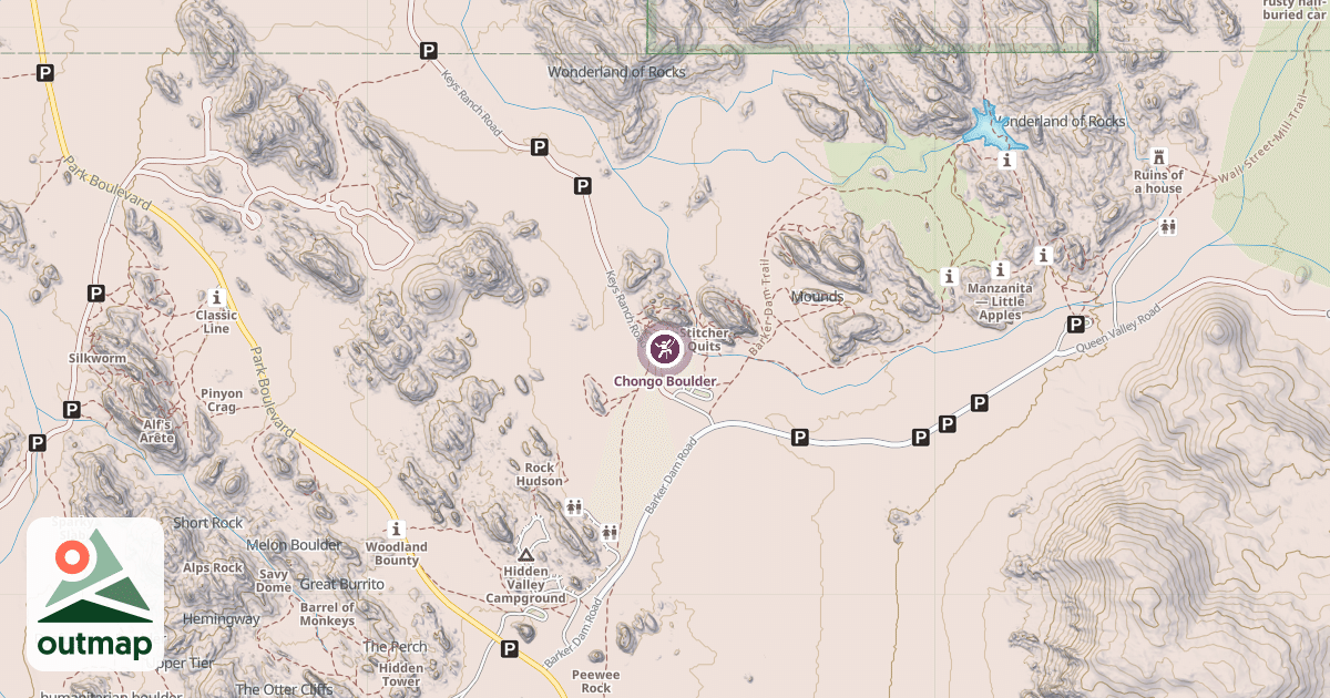 Map of Chongo Boulder
