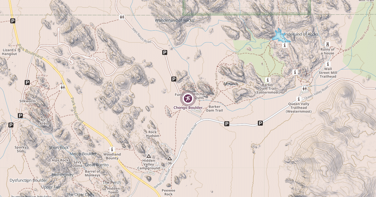 Map preview of Chongo Boulder