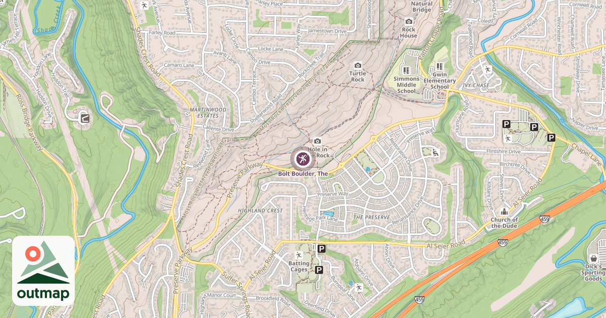 Map of Bolt Boulder, The