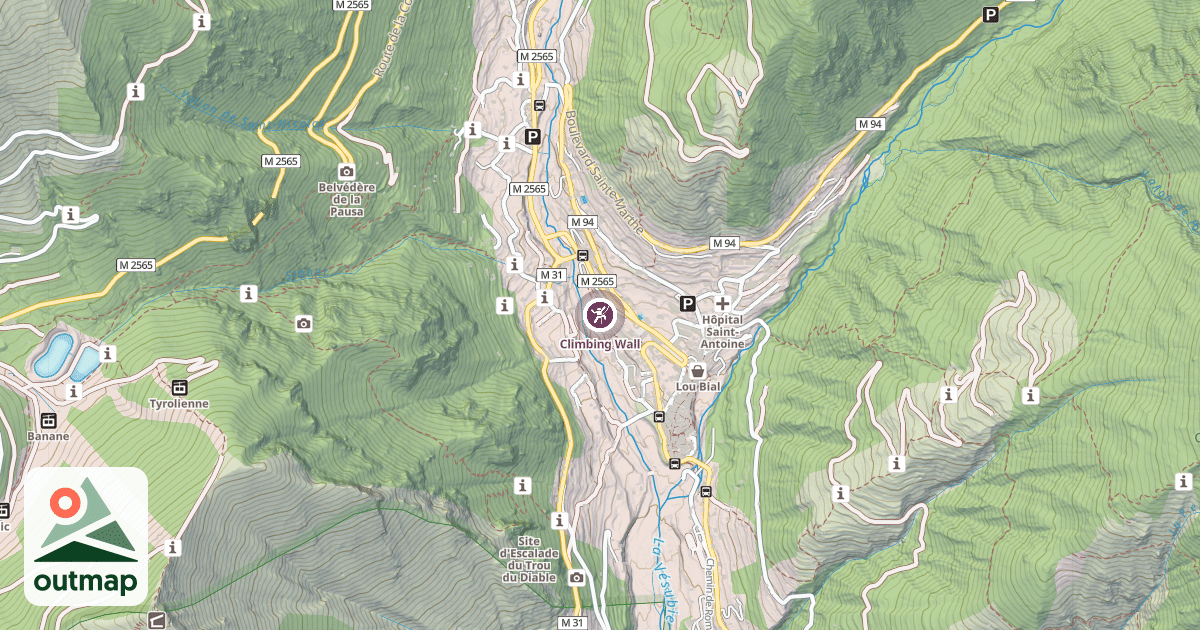Map of Climbing Wall