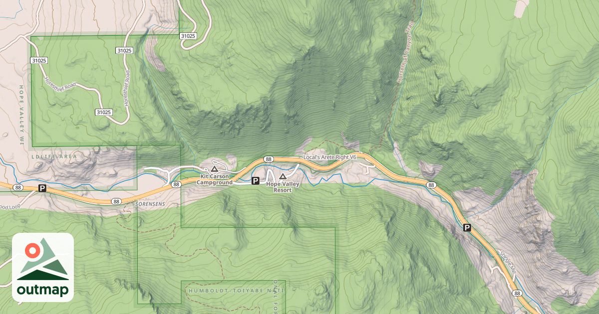 Map of Local's Arete Right