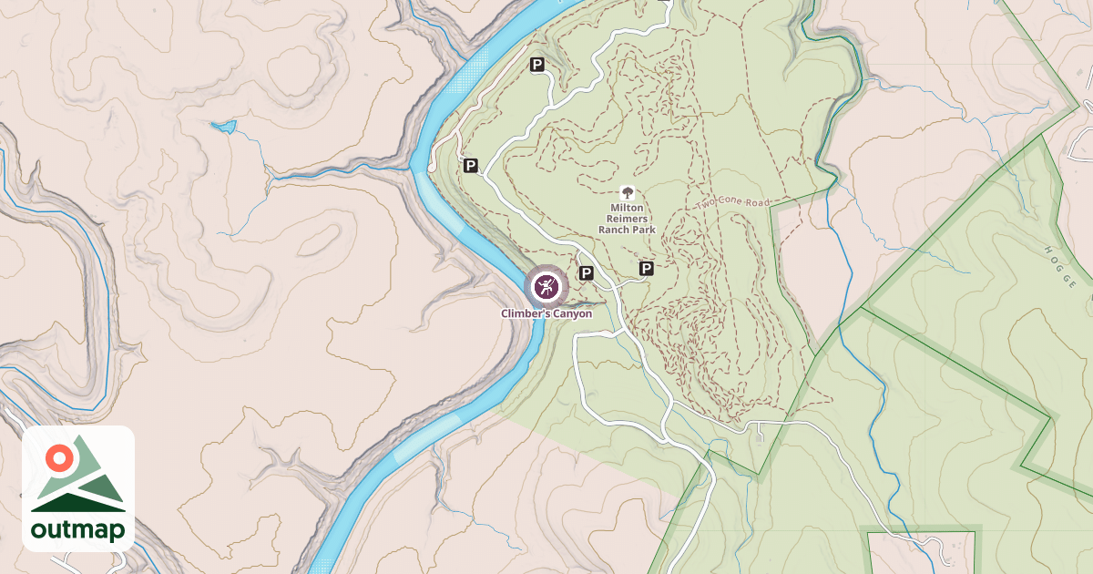 Map of Climber's Canyon