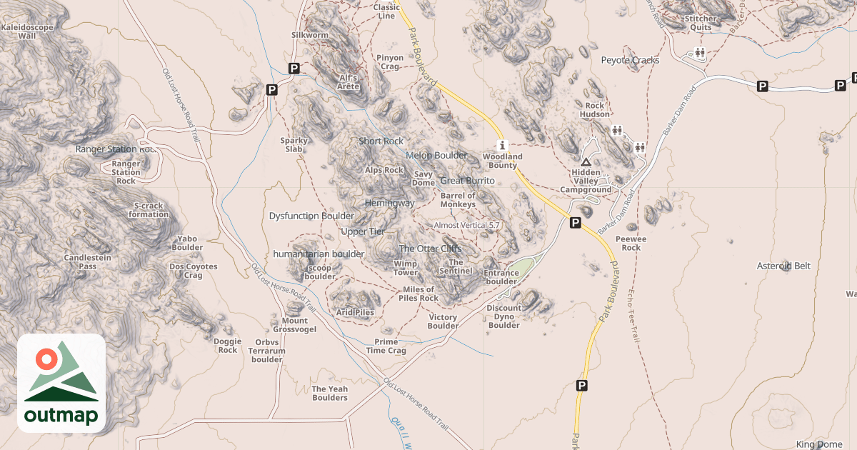 Map of Almost Vertical