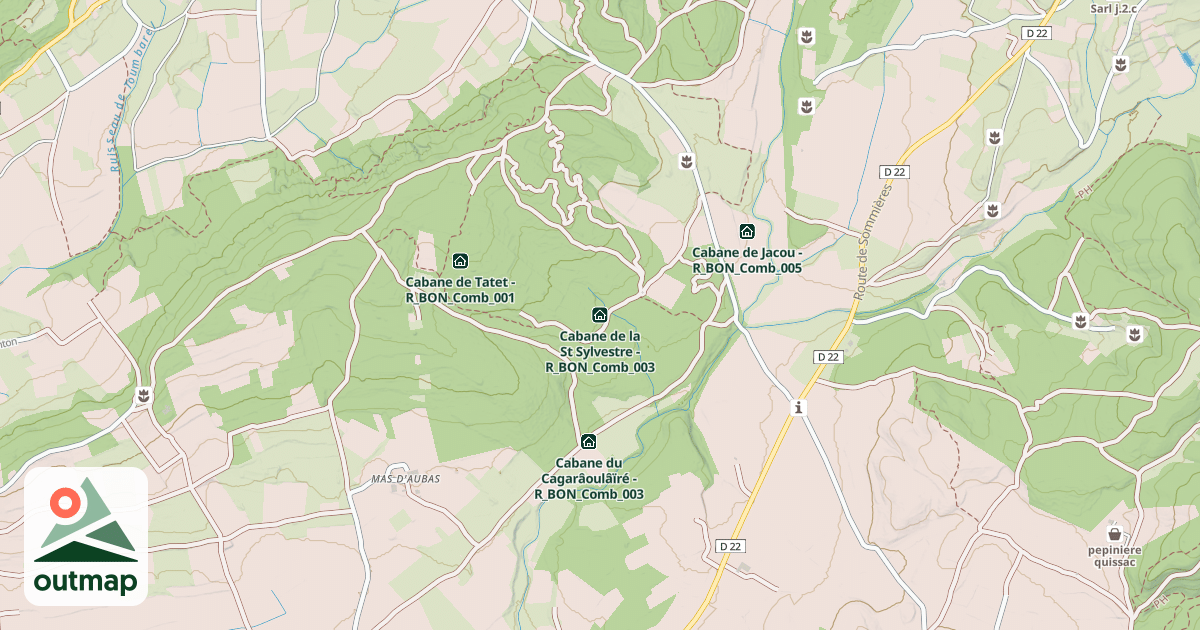 Map of Cabane de la St Sylvestre - R_BON_Comb_003