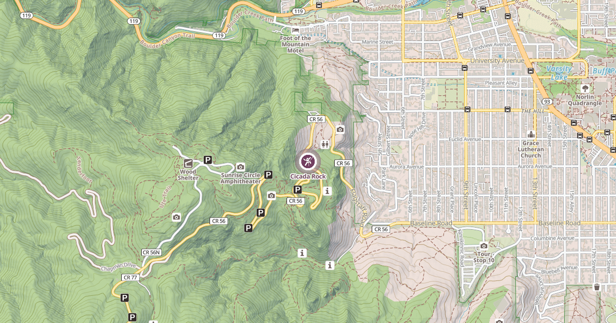 Map preview of Cicada Rock
