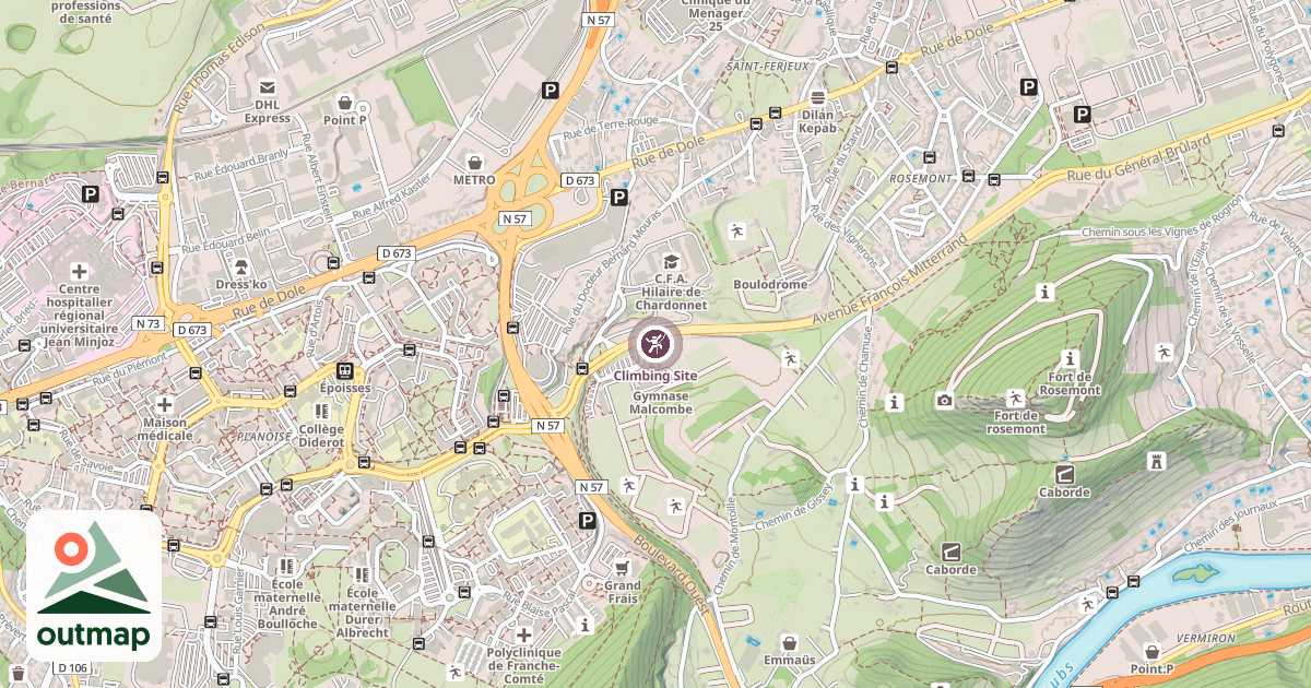 Map of Climbing Site