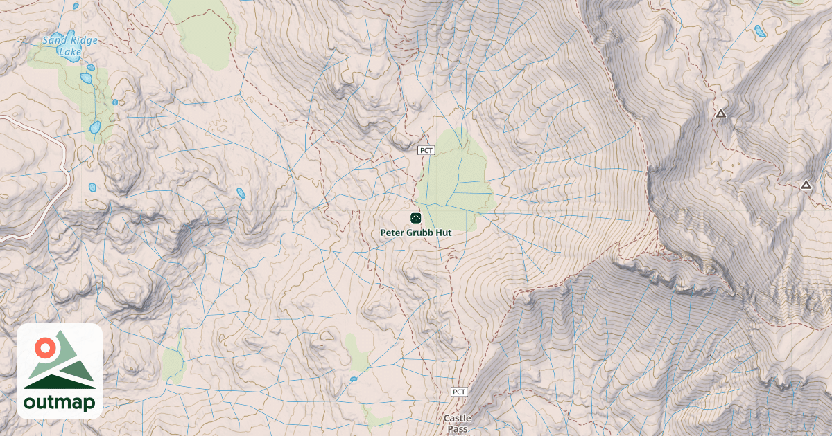 Map of Peter Grubb Hut