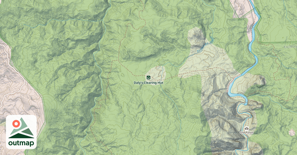 Map of Daly's Clearing Hut