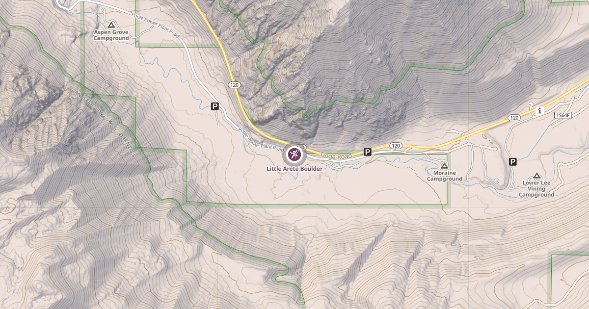 Map preview of Little Arete Boulder