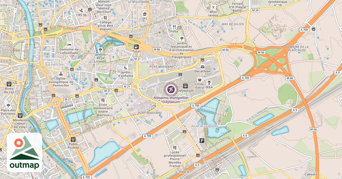 Map of Altissimo Montpellier Odysseum