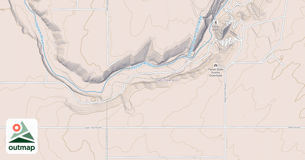 Map of Chad's Traverse