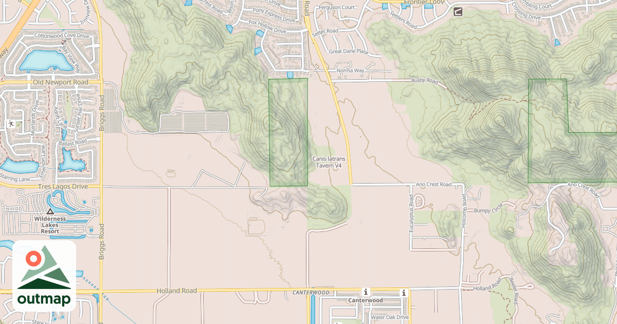 Map of Canis latrans Tavern