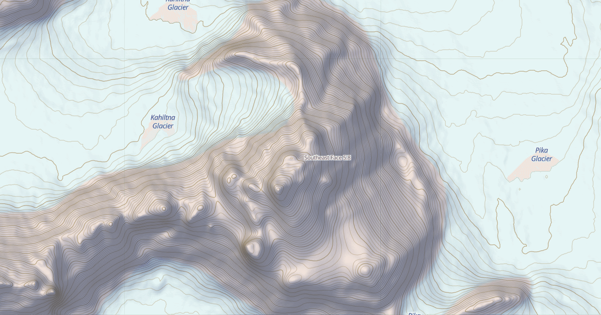 Map preview of Southeast Face