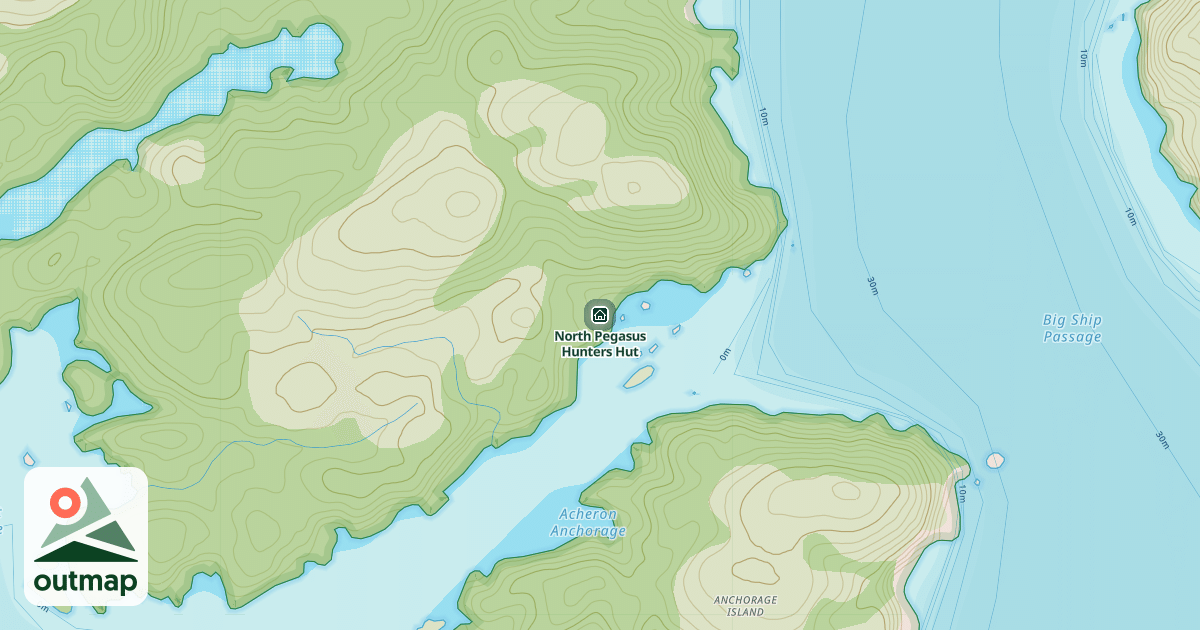 Map of North Pegasus Hunters Hut