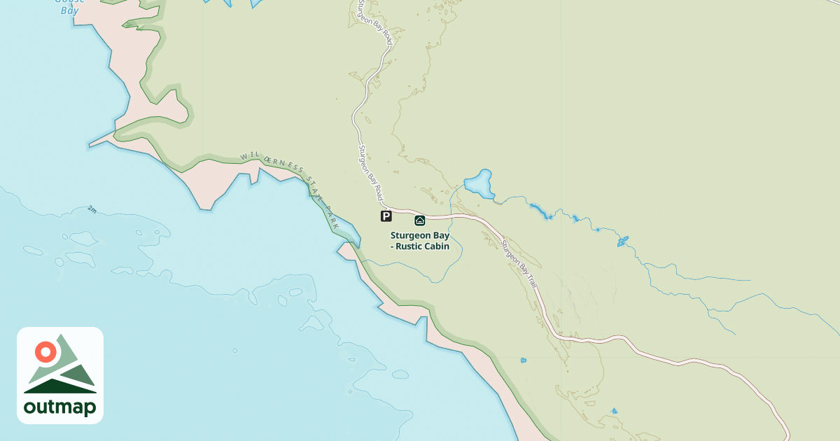 Map of Sturgeon Bay - Rustic Cabin