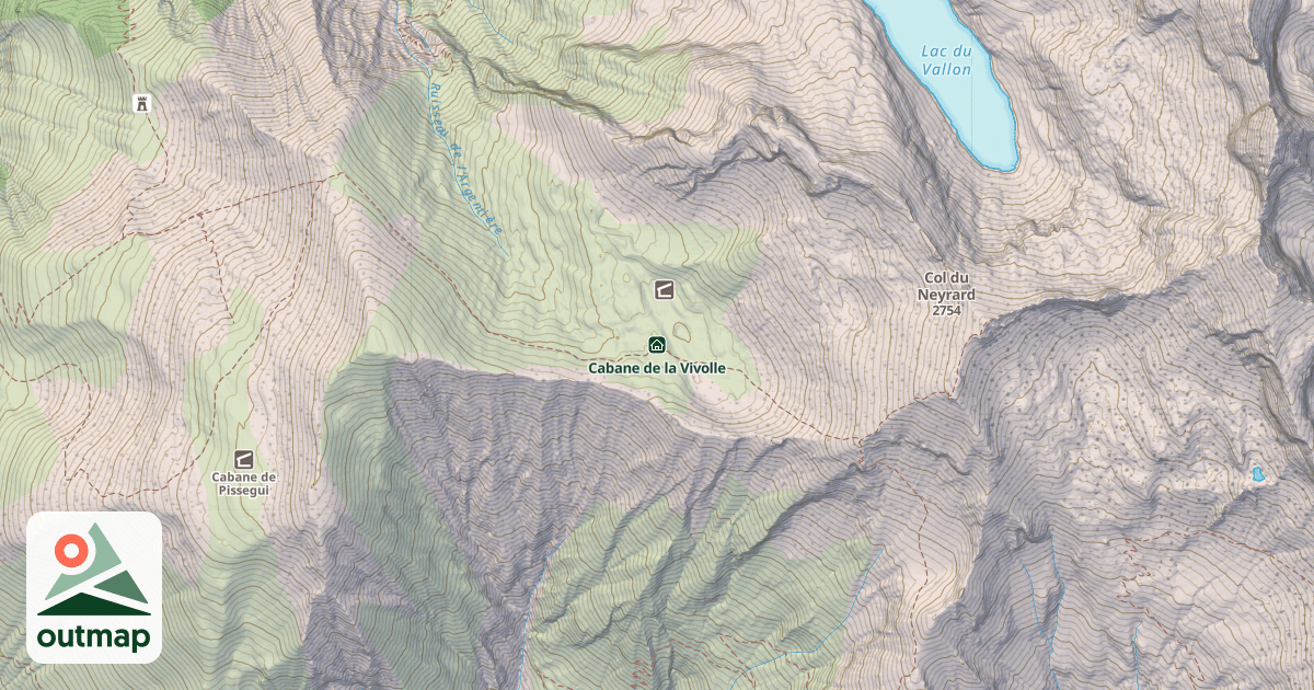 Map of Cabane de la Vivolle