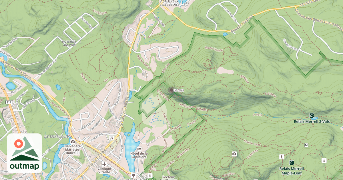 Map of Le trou