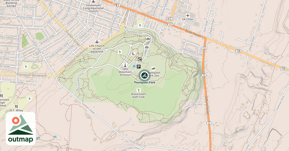 Map of Thompson Park