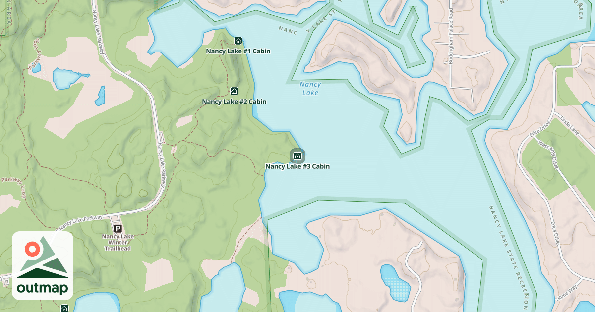 Map of Nancy Lake #3 Cabin