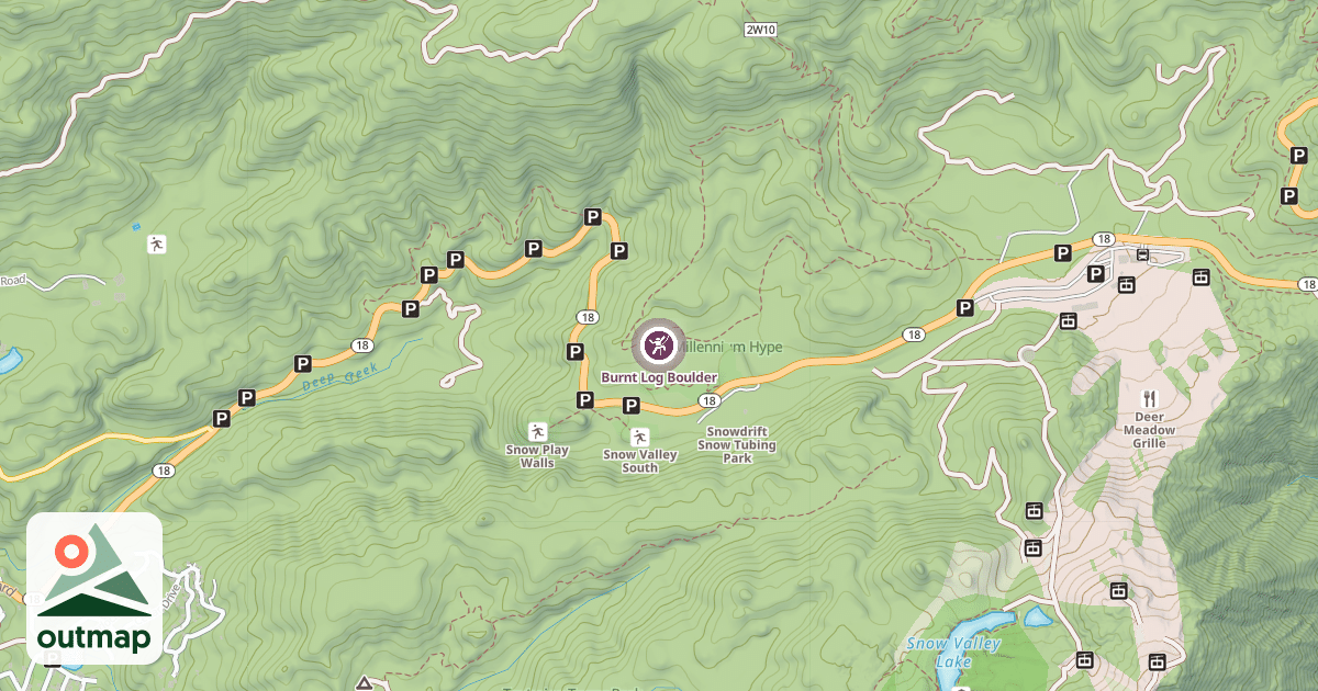 Map of Burnt Log Boulder