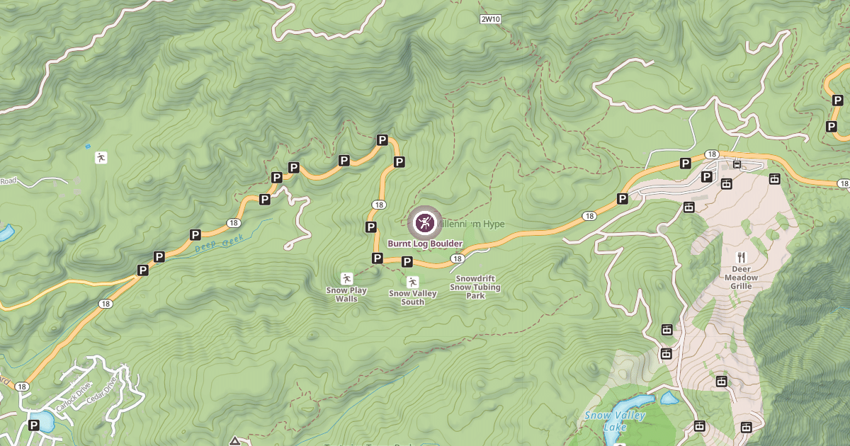 Map preview of Burnt Log Boulder