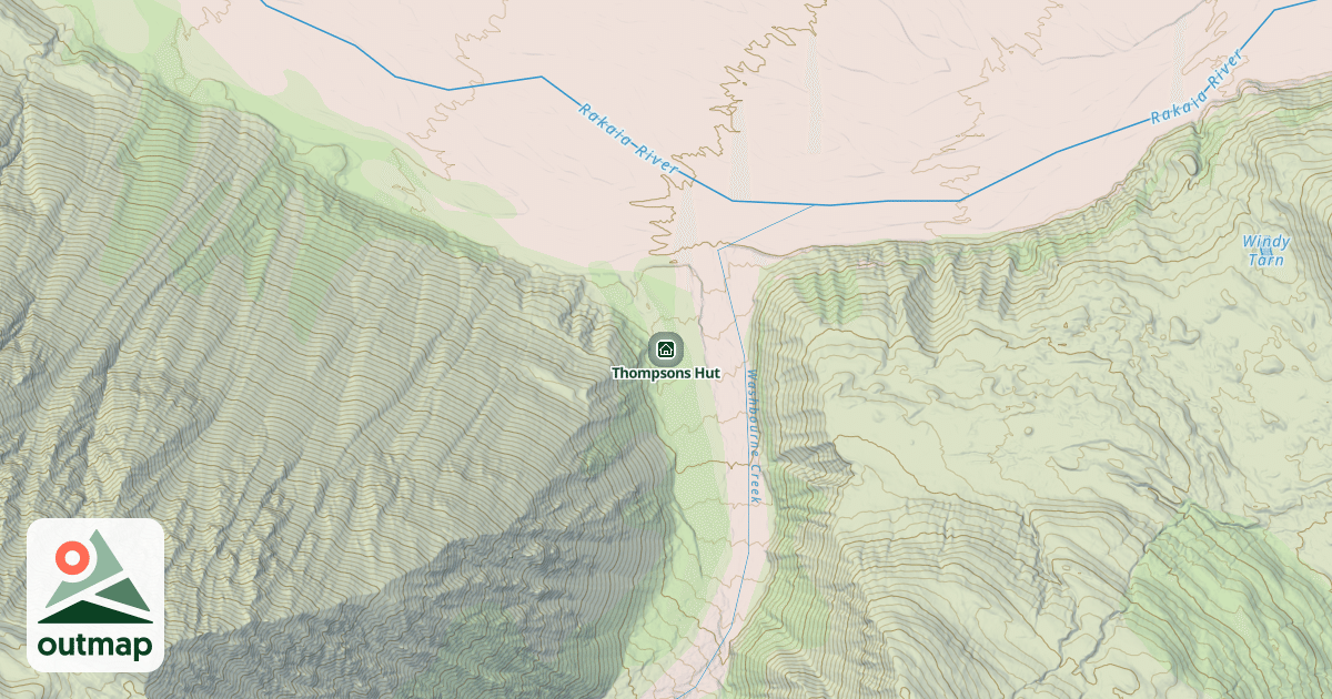 Map of Thompsons Hut