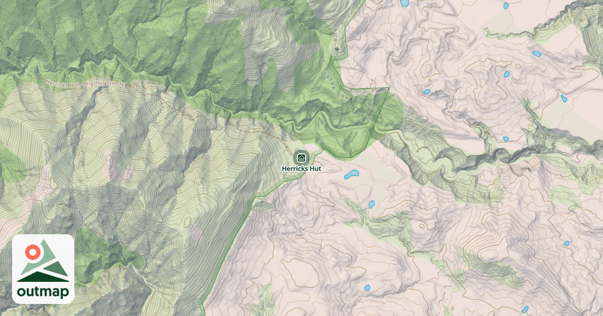 Map of Herricks Hut