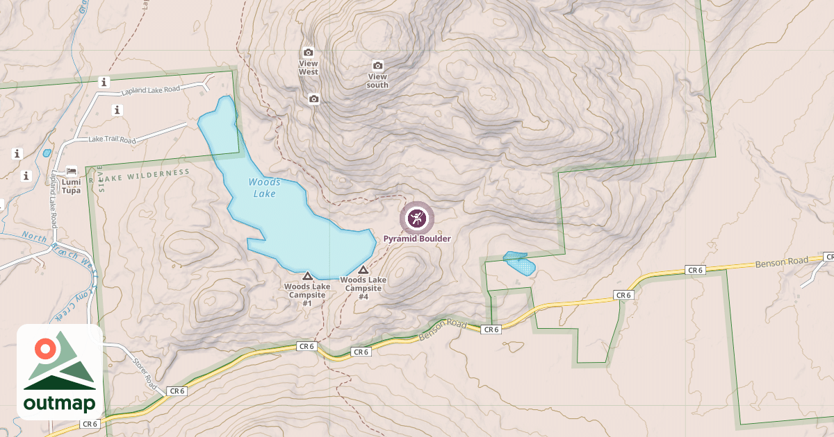Map of Pyramid Boulder