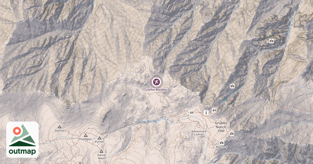 Map of Llama Boulder