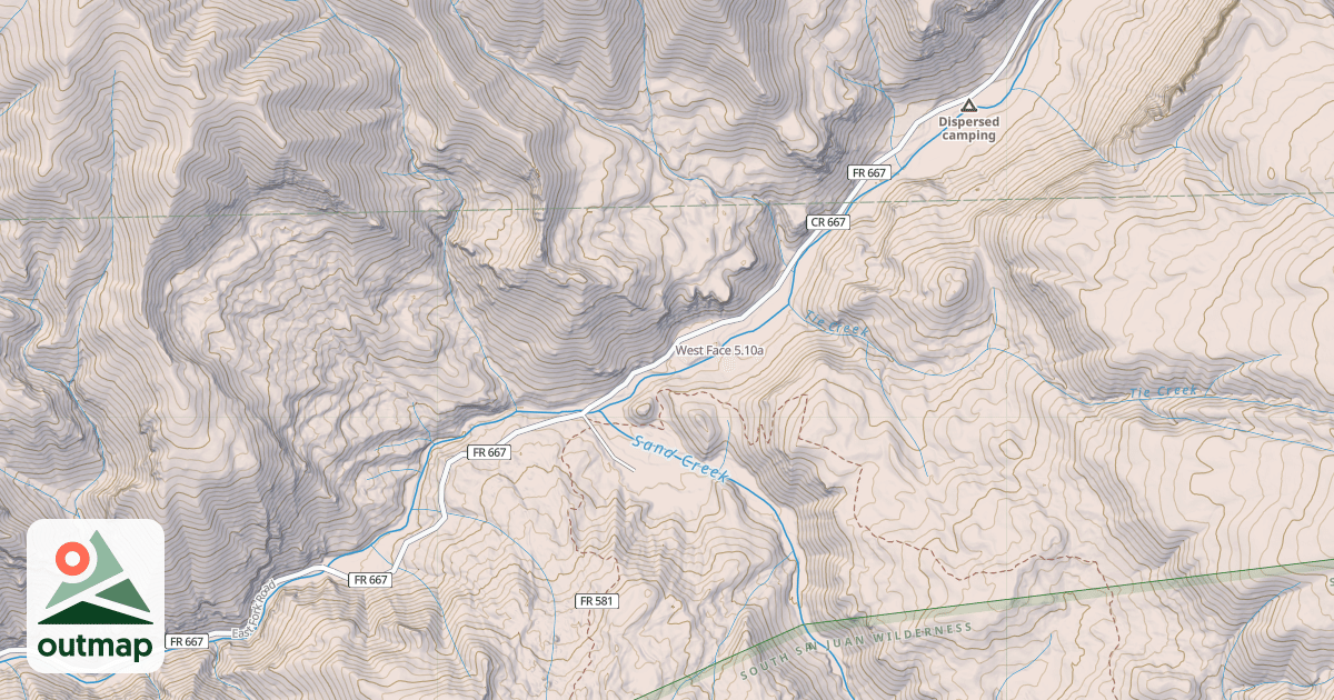 Map of West Face