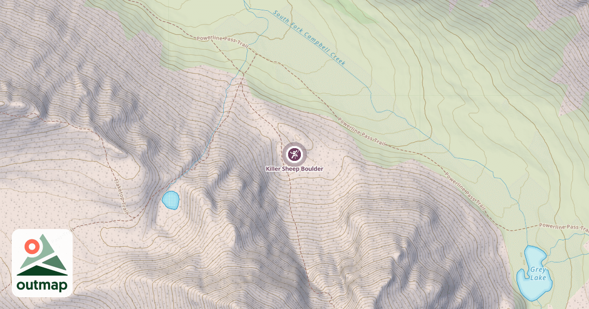 Map of Killer Sheep Boulder