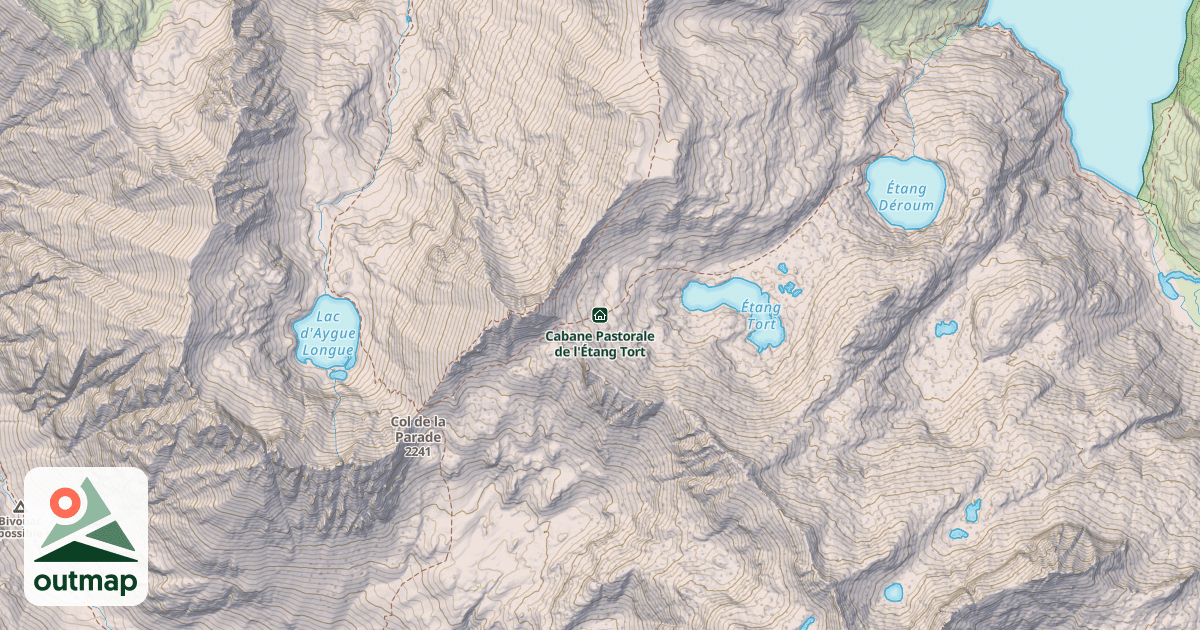 Map of Cabane Pastorale de l'Étang Tort