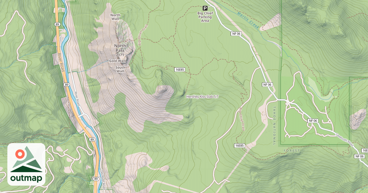 Map of Hershey Kiss Slab