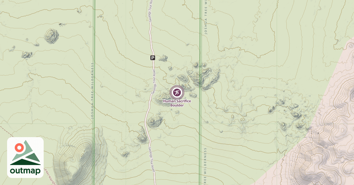 Map of Human Sacrifice Boulder