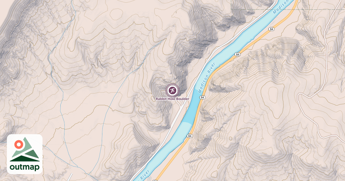 Map of Rabbit Hole Boulder