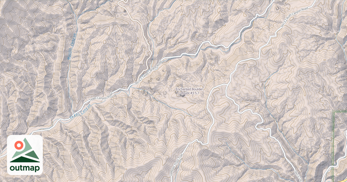 Map of Enchanted Boulder - Route #3