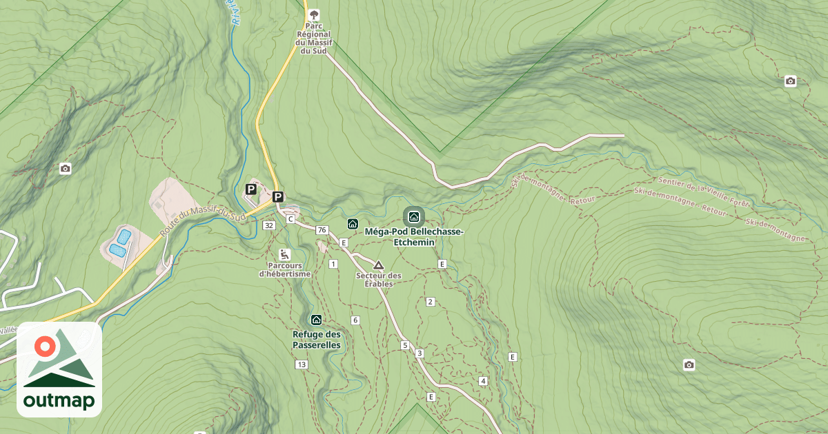 Map of Méga-Pod Bellechasse-Etchemin