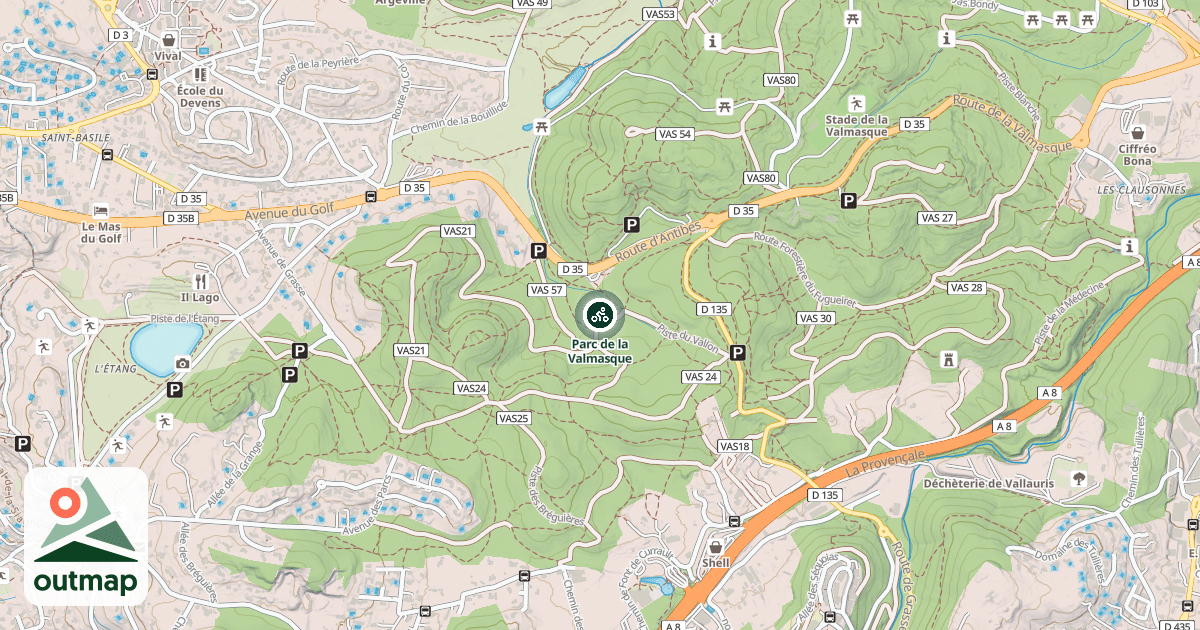 Map of Parc de la Valmasque