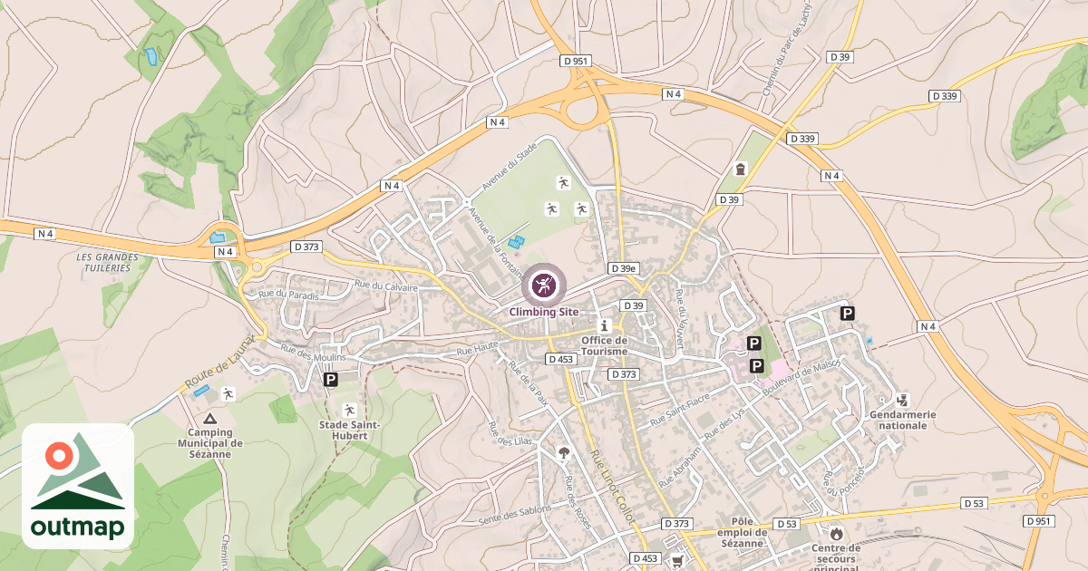 Map of Climbing Site