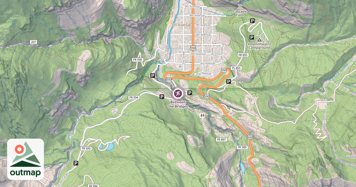 Map of Between the Bridges