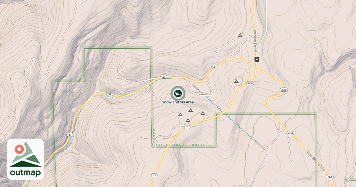 Map of Snowland Ski Area