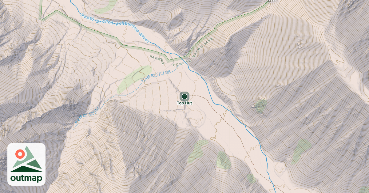 Map of Top Hut